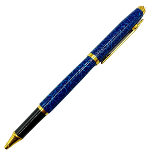 Elysee Vogue Rollerball Pen - Blue Marble Gold Trim (Germany Classic Edition)